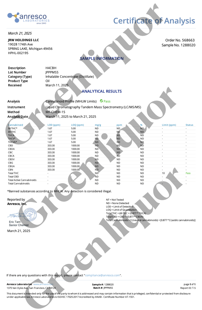 【中上級者様向け・ハイブリッド】H4CBH30%×CBG50%×CBD15% ※13日まで特別セール・在庫限り販売終了